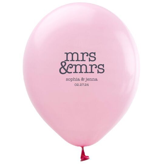 Stacked Happy Mrs & Mrs Latex Balloons